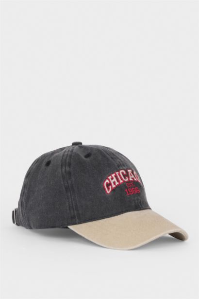 Nakışlı Jean Cap Şapka Erkek Çocuk