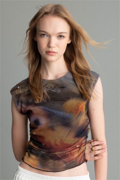 تي شيرت كروب تول نص ردن بياخة مستديرة