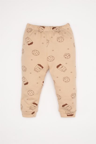 Pyjama de 2 pièces en tricot à Col Rond et coupe régulière