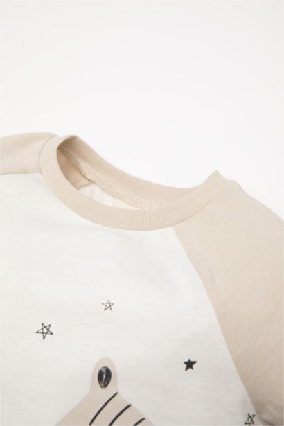 Пижама с принтом с длинным рукавом для малышей мальчиков