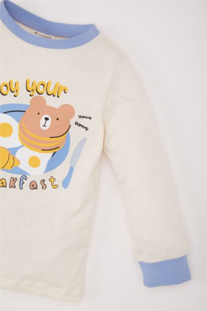 Baby Boy Printed Cotton Top Bottom 4 Piece Pajama Set