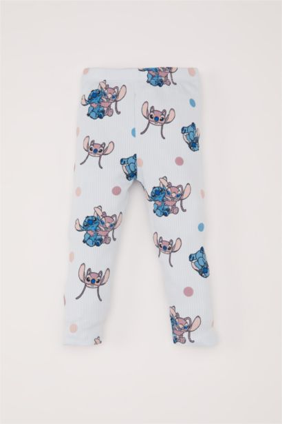 بيجامة بنات بطبعة ليلو و ستيتش برقبة مستديرة من قطعتين