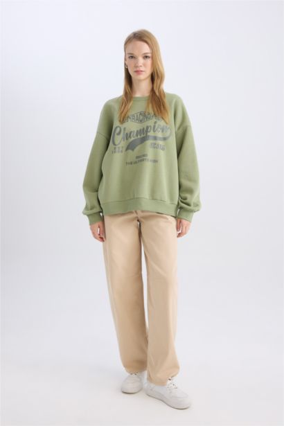 Coool үлкен пішім үлкен дөңгелек жаға Свитер