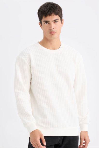 Свитшот стандартного кроя с круглым вырезом