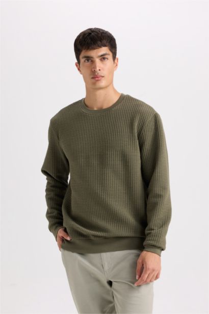 қалыпты пішім дөңгелек жаға Свитер