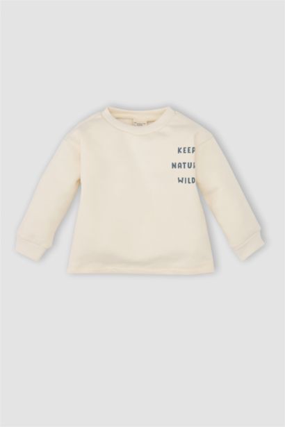 Baby Boy Crew Neck Printed T-shirt Jumpsuit 2 Piece