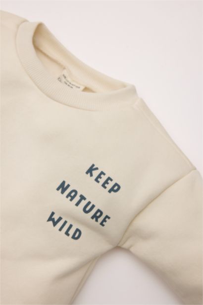 Baby Boy Crew Neck Printed T-shirt Jumpsuit 2 Piece