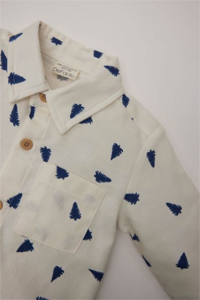 طقم بيبي اولادي قميص وبنطلون قصة عادية - قطعتين