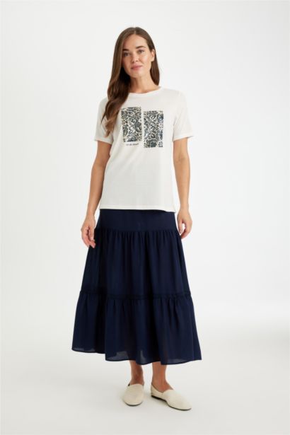 T-Shirt à Manches Courtes coupe régulière à Col rond