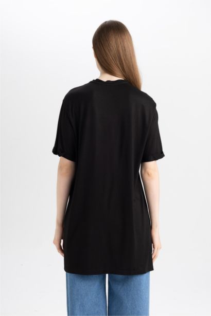 طقم 2 تونيك تيشيرت أساسي نص كم قصة عادية