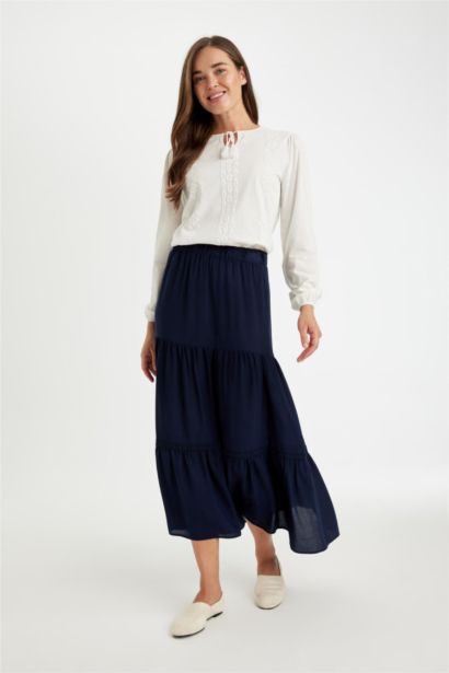 تنورة فيسكوز كرنكل قصة عادية