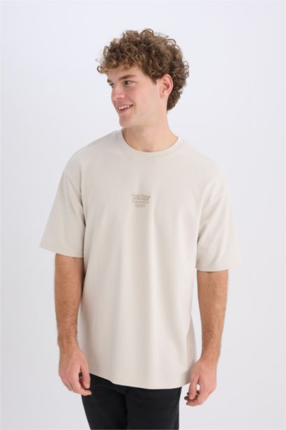 تيشيرت نص كم تقيل اوفر سايز مطبوع