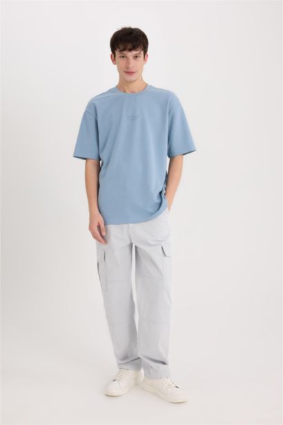 تيشيرت نص كم تقيل اوفر سايز مطبوع