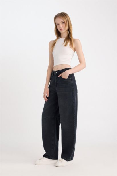 High Waist Baggy Fit Trousers