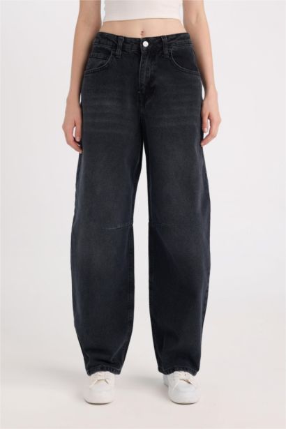 High Waist Baggy Fit Trousers