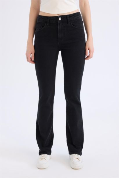 Jean long à taille haute