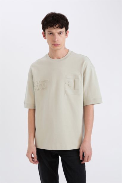 T-shirt à manches courtes Coupe large Col rond