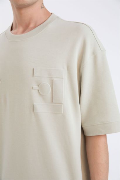 T-shirt à manches courtes Coupe large Col rond