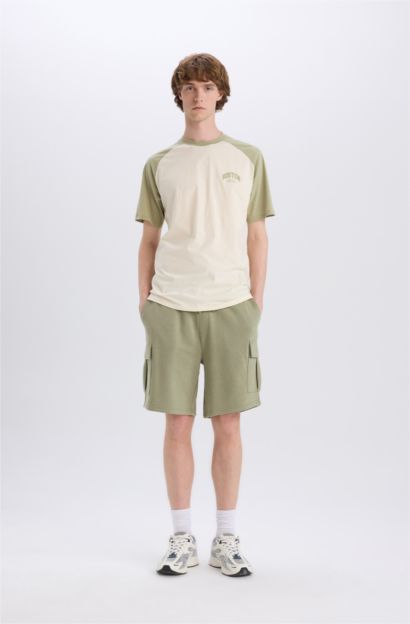 Boxy Fit Crew Neck Printed Short Sleeve T-Shirt