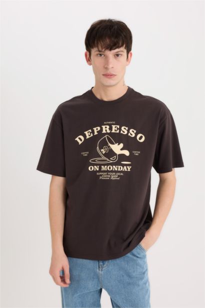 Boxy Fit Crew Neck Short Sleeve T-Shirt