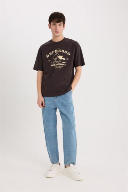 Boxy Fit Crew Neck Short Sleeve T-Shirt