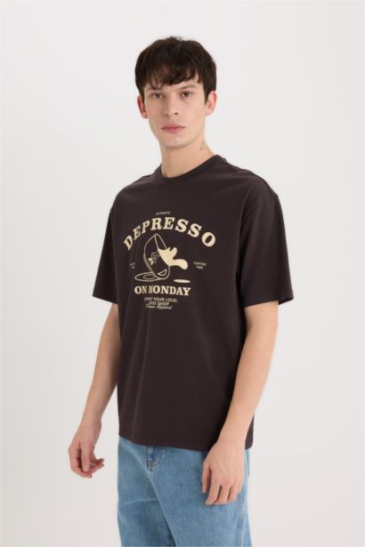 Boxy Fit Crew Neck Short Sleeve T-Shirt