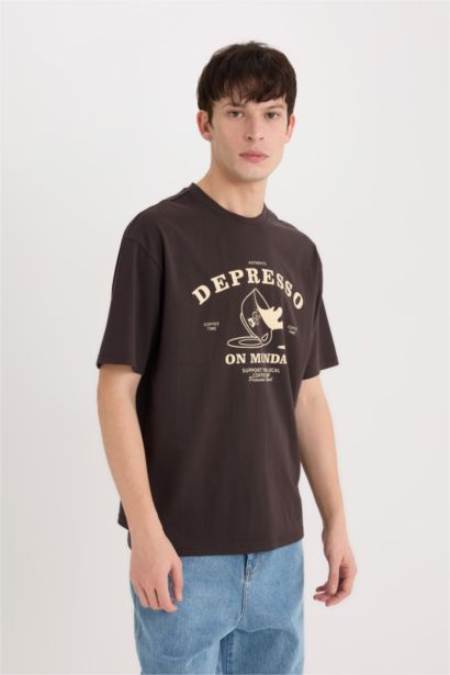 Boxy Fit Crew Neck Short Sleeve T-Shirt