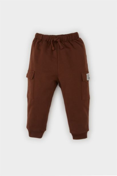 Baby Boy Label Printed Cargo Sweatpants