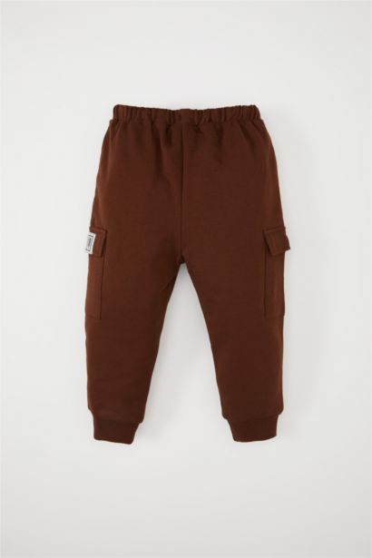 Baby Boy Label Printed Cargo Sweatpants