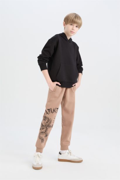 Boy Standard Fit Waist Elastic Thick Jogger Sweatpants