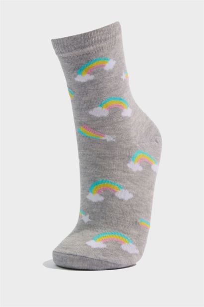 Girl 3 Piece Cotton Long Socks