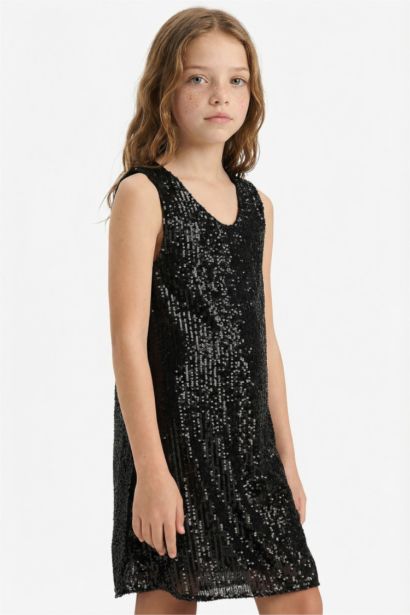 Robe sans manches à paillettes pour Fille