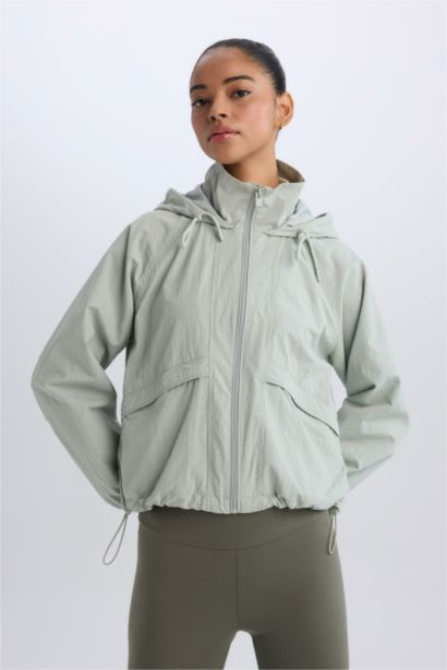 Hooded Zippered Thin Waterproof Jacket