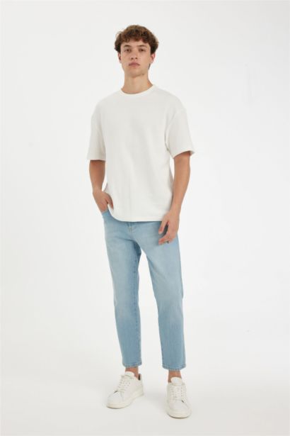 слим кроп пішімі деним кроп Шалбар