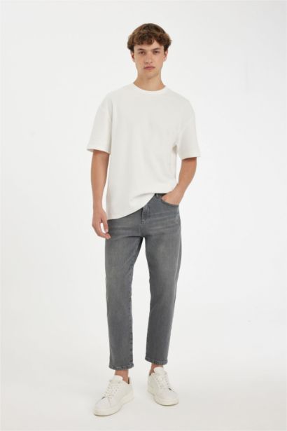 Джинсы Slim Cropped Fit узкого кроя со средней талией
