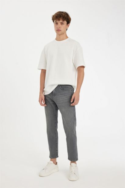 Джинсы Slim Cropped Fit узкого кроя со средней талией