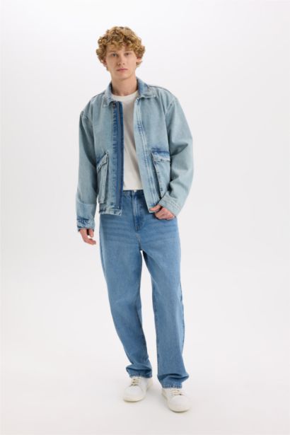 Regular Fit Pocketed Denim Jacket