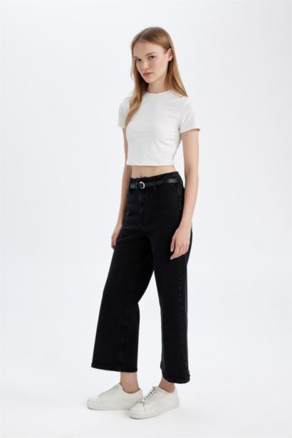 High Waist Culotte Fit Trousers