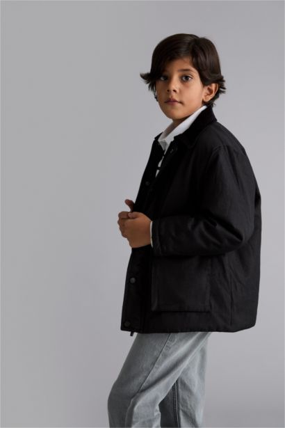 Veste à col polo et boutons-pression pour garçon