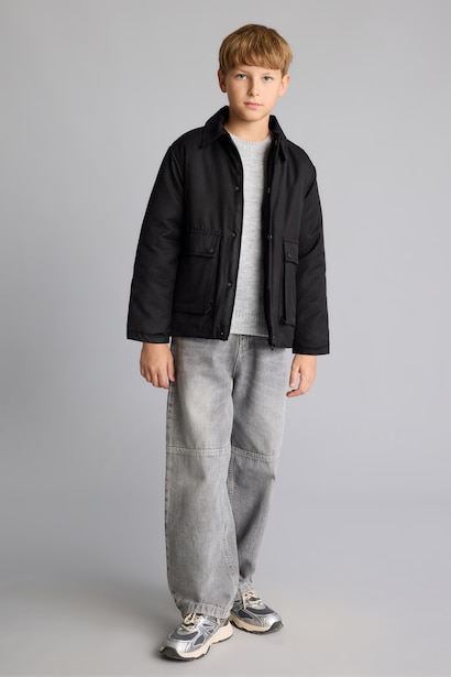 Boy Polo Collar Jacket