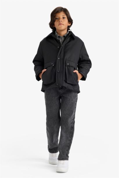 Veste à col polo et boutons-pression pour garçon