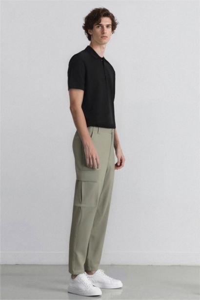 بنطلون كارجو صيفي قصة مريحة بجيب