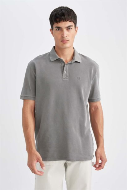 New Regular Fit Pique Short Sleeve Polo T-Shirt