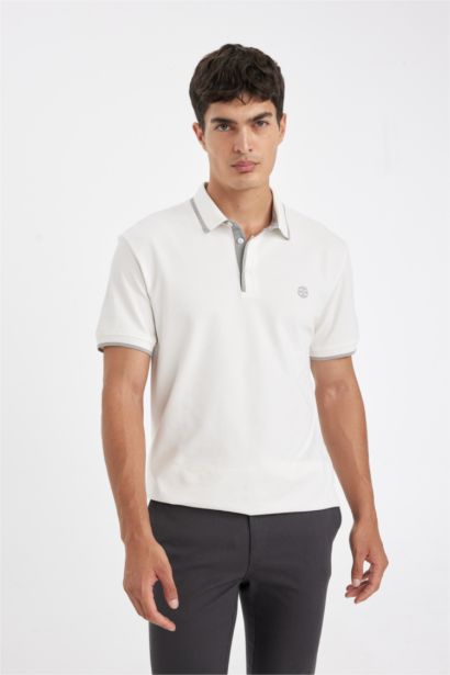 New Regular Fit Polo Yaka Kısa Kollu Pike Tişört