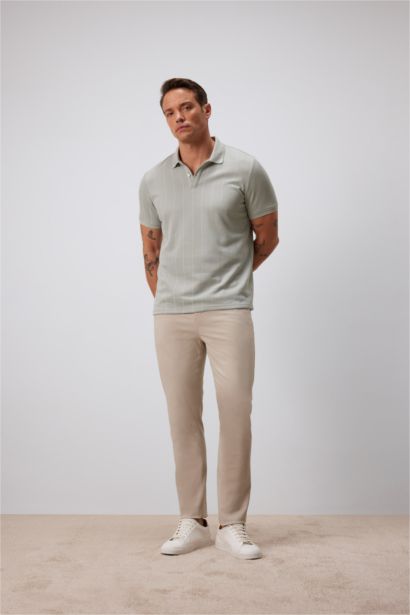 New Regular Fit Polo Collar Polo T-Shirt