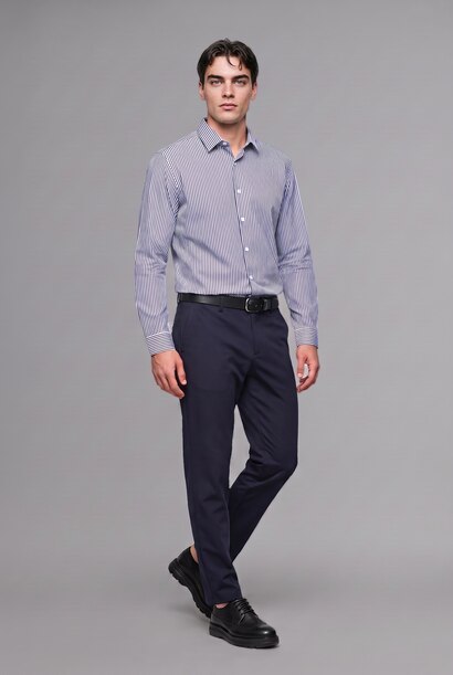Modern Fit Crinkle Long Sleeve Shirt