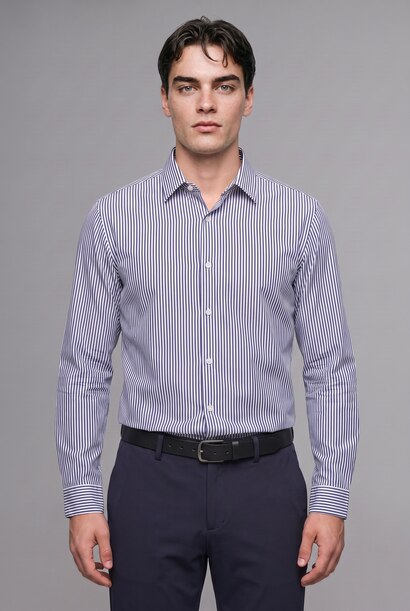 Modern Fit Crinkle Long Sleeve Shirt