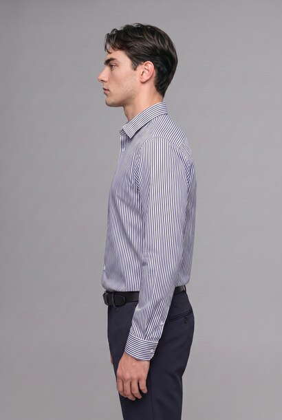 Modern Fit Crinkle Long Sleeve Shirt