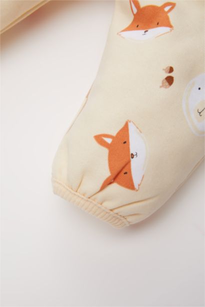 Baby Boy Bear Printed Sweatshirt Bottom 3 Piece Set