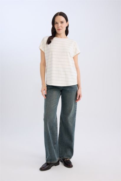 T-Shirt à Manches Courtes coupe régulière Col rond